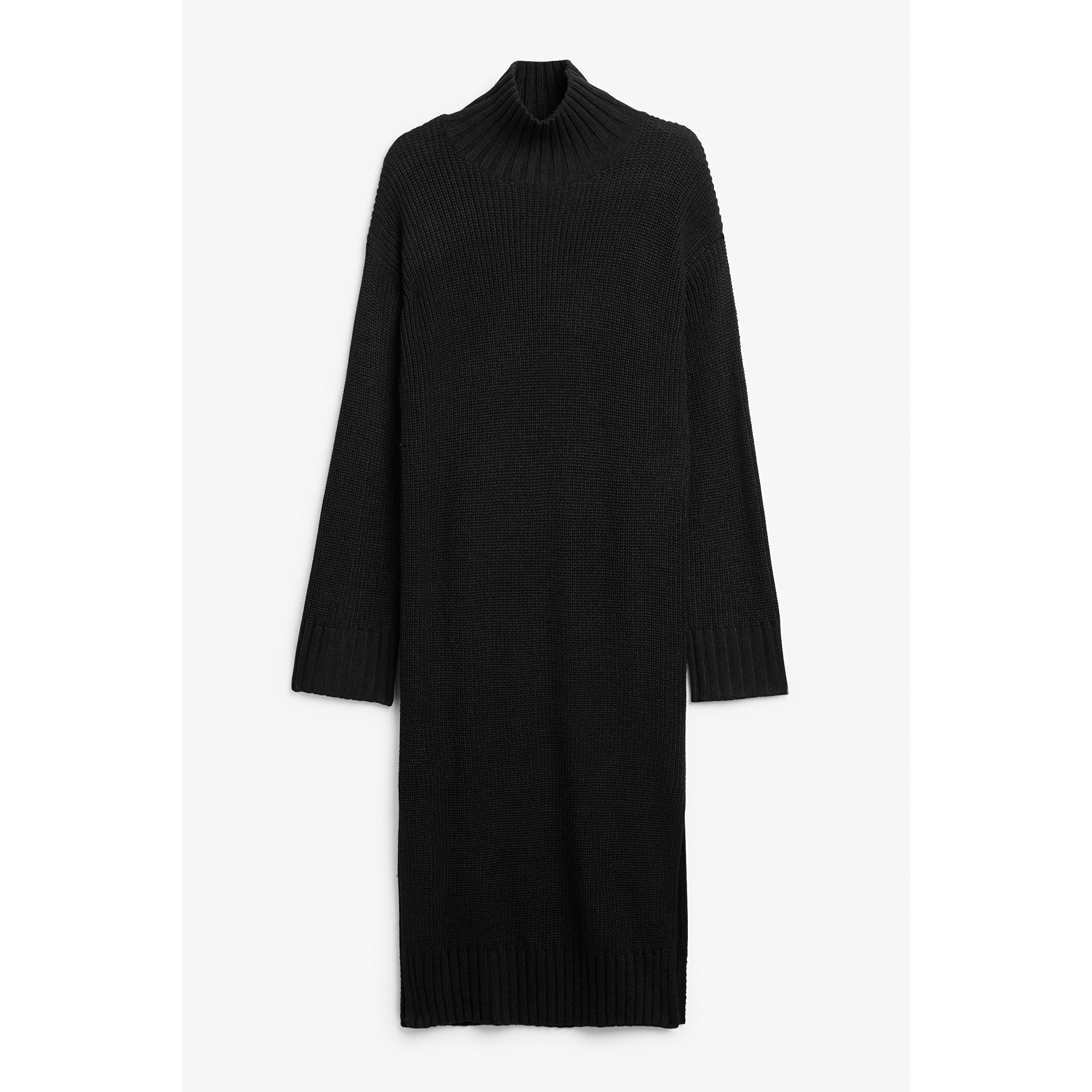 Платье Monki Oversized Midi With Side Splits, черный