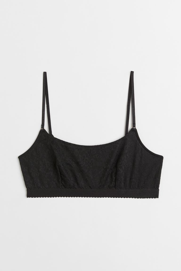 

Мягкий кружевной бюстгальтер H&M, черный