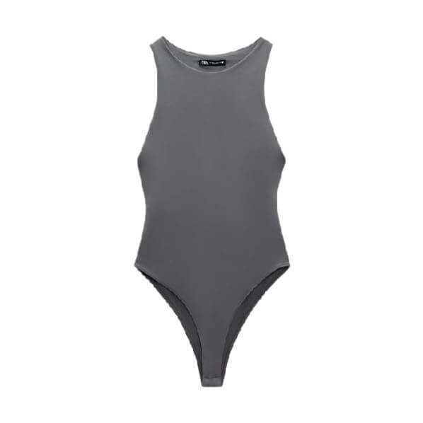 

Боди Zara Halter Neck, серый