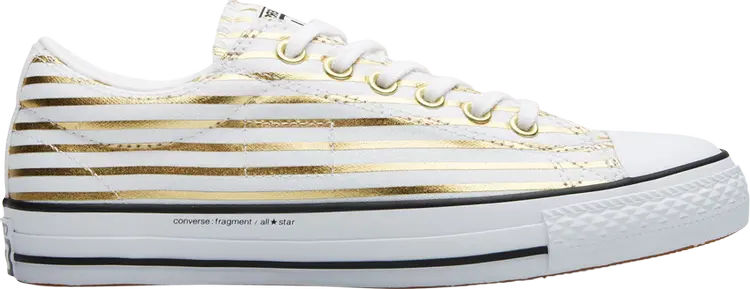 

Кроссовки Converse Fragment Design x Chuck Taylor All Star Low Gold Stripe, золотой