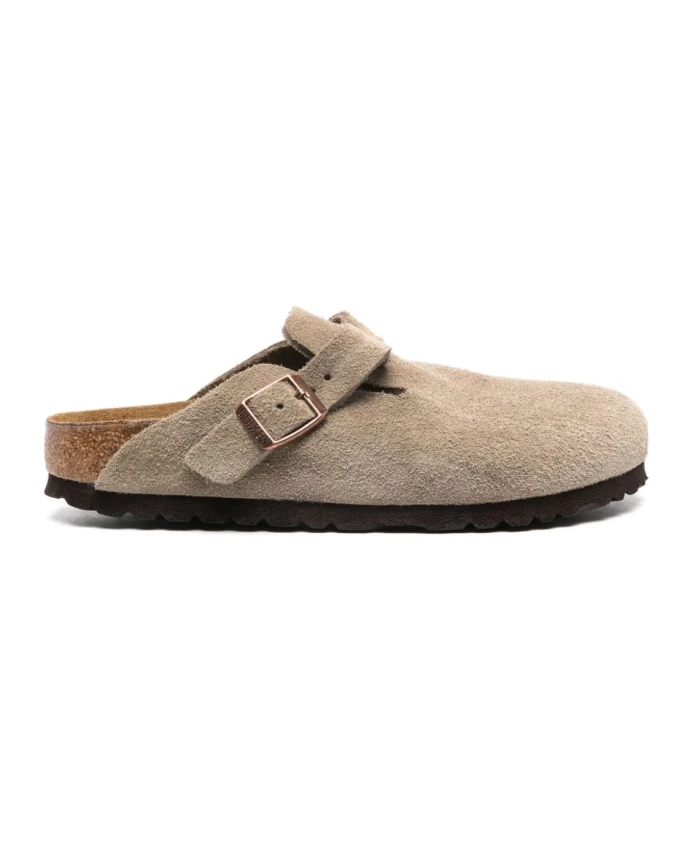 

Замшевые босоножки с миндалевидным носком Birkenstock, серый