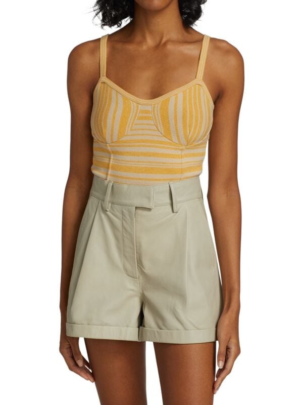 

Полосатый вязаный топ michele REMAIN Birger Christensen Yellow white