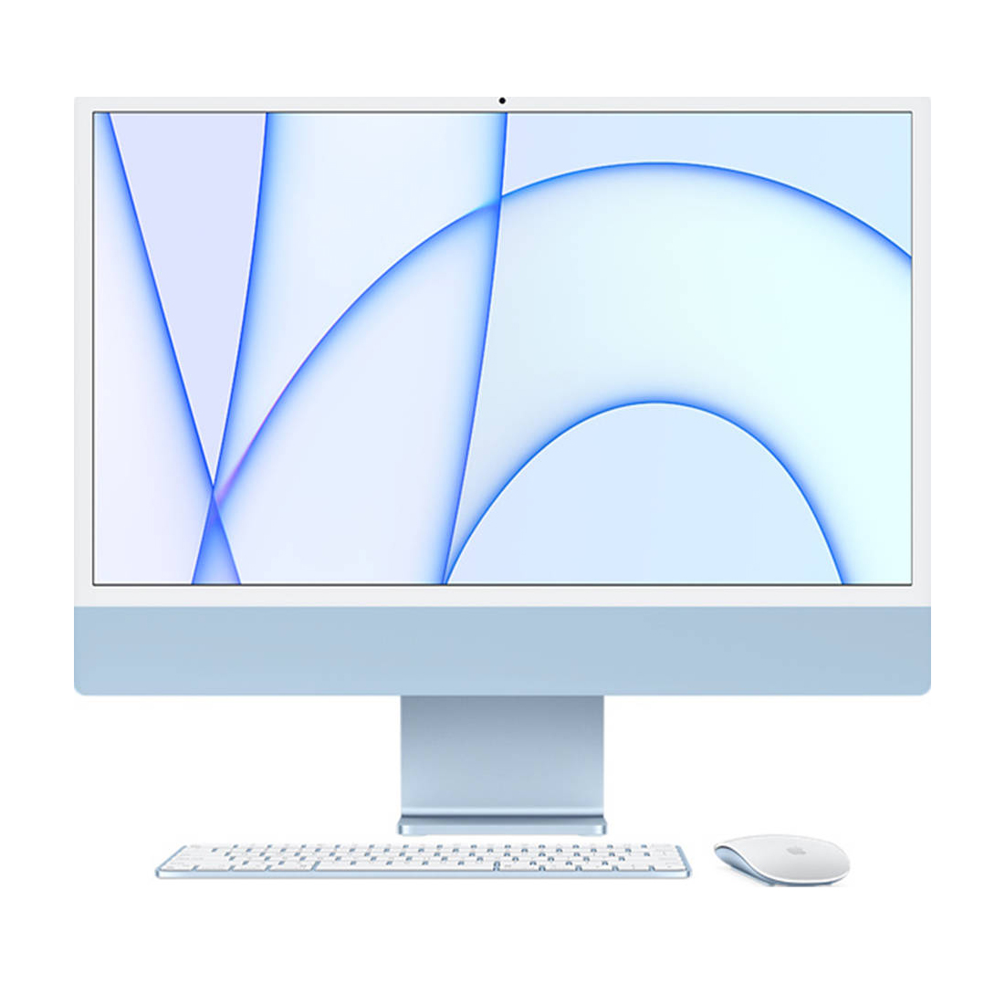 Моноблок Apple iMac 24'' (2021), MJV93, 8 Гб/256 Гб, Blue, английская клавиатура моноблок apple imac 24 2021 mjv93 8 гб 256 гб синий английская клавиатура
