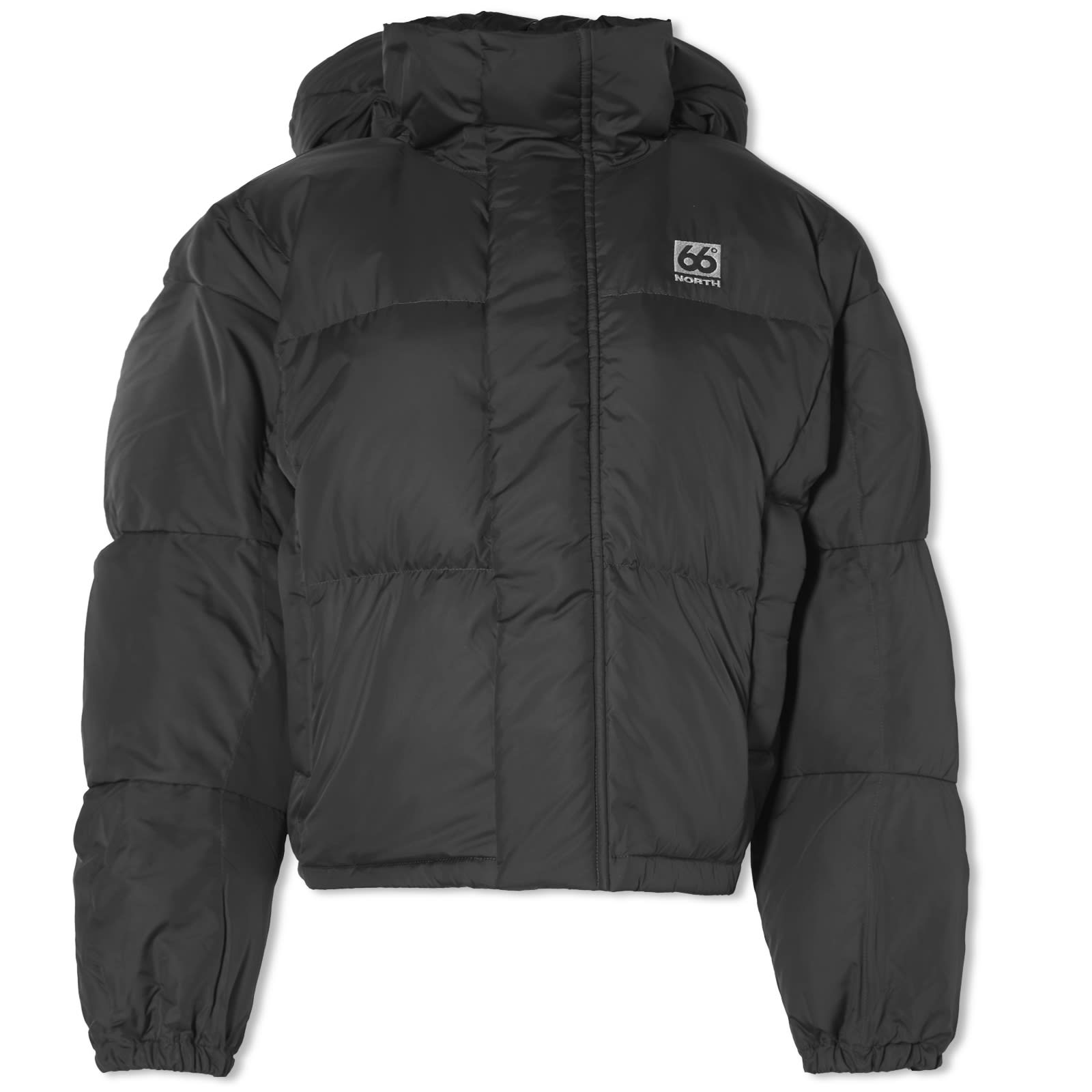 Пуховик 66° North Dyngja Down Cropped, черный бренд cartelo новинка зимы 2022 мужская утепленная трендовая стеганая куртка с капюшоном корейская версия свободная стеганая куртка пуховик