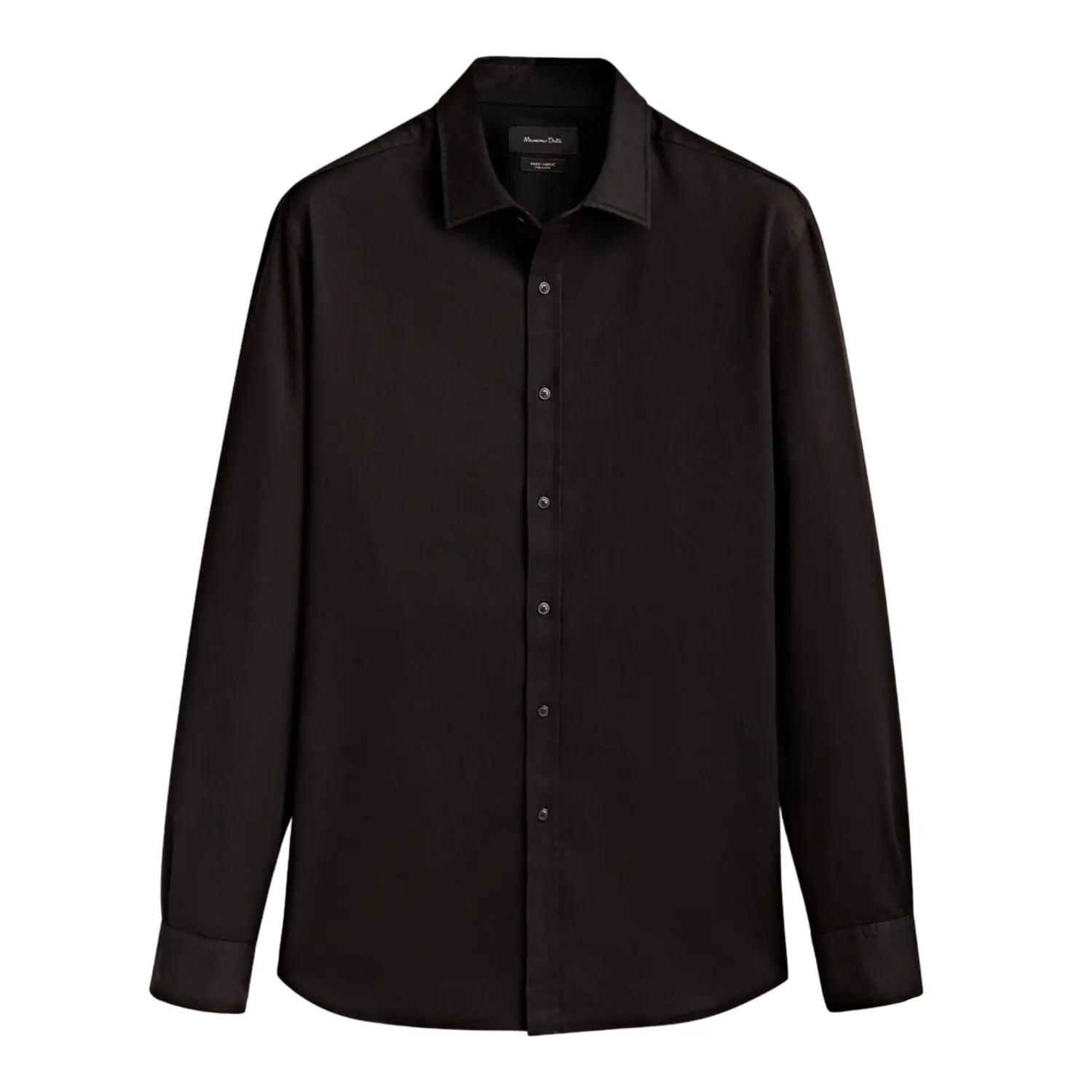 

Рубашка Massimo Dutti Regular Fit 100% Cotton Denim, черный