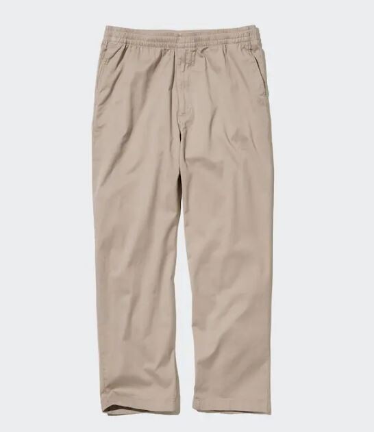 

Брюки Uniqlo Cotton Relaxed Fit Ankle Length, бежевый