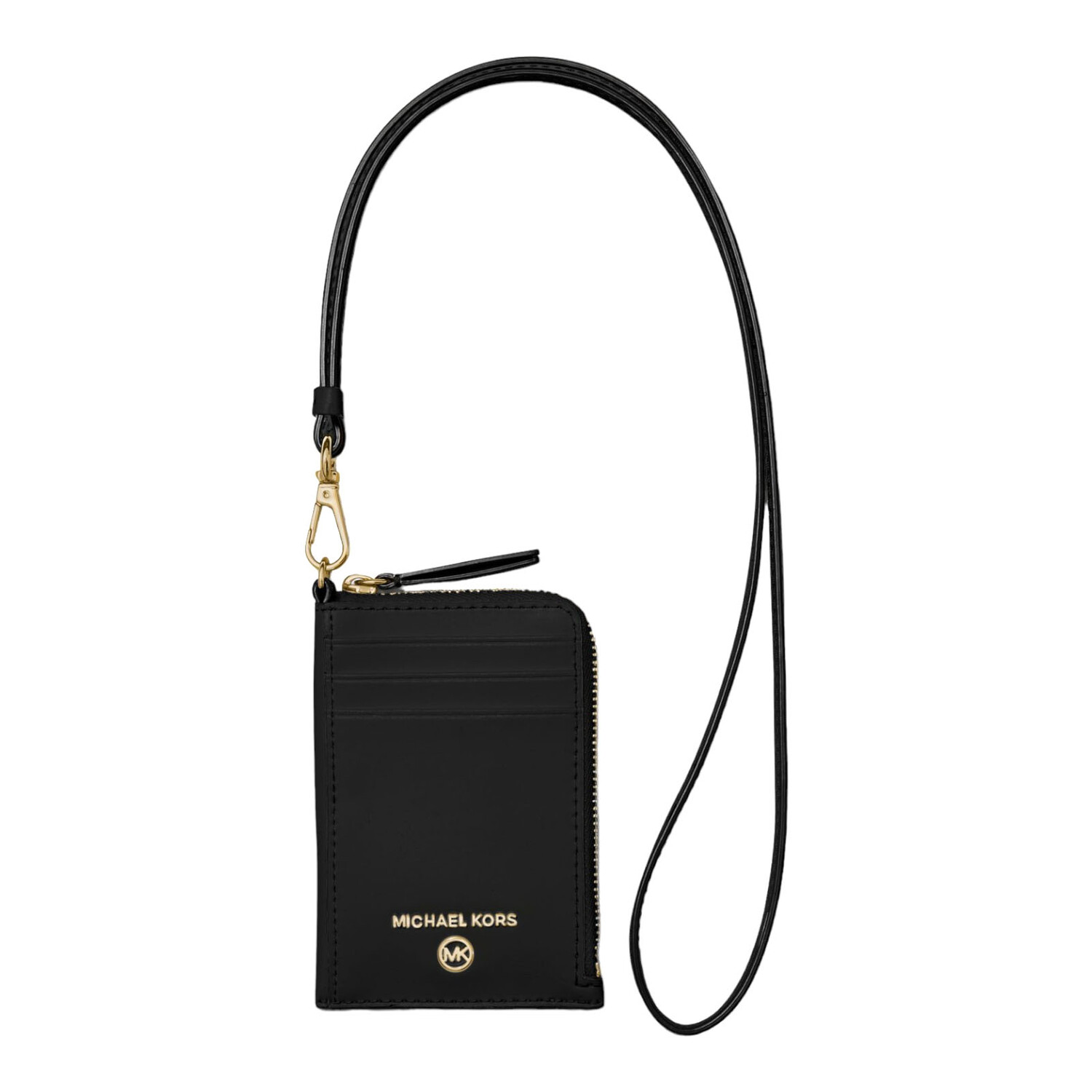 

Визитница Michael Michael Kors Small Jet Set Charm Leather Lanyard, черный