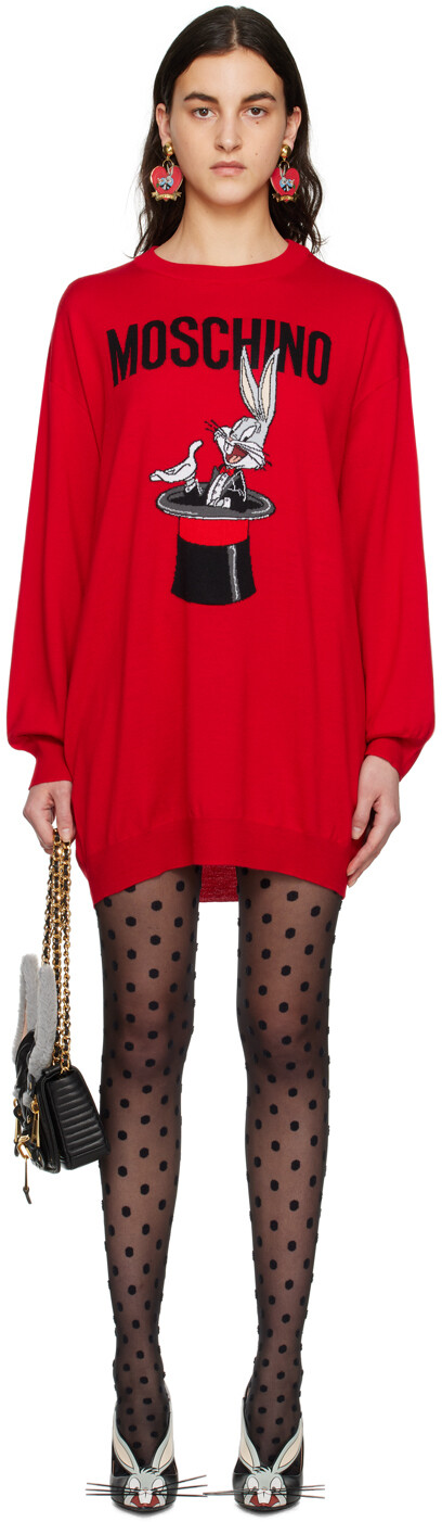 

Мини-платье Red Bugs Bunny Moschino