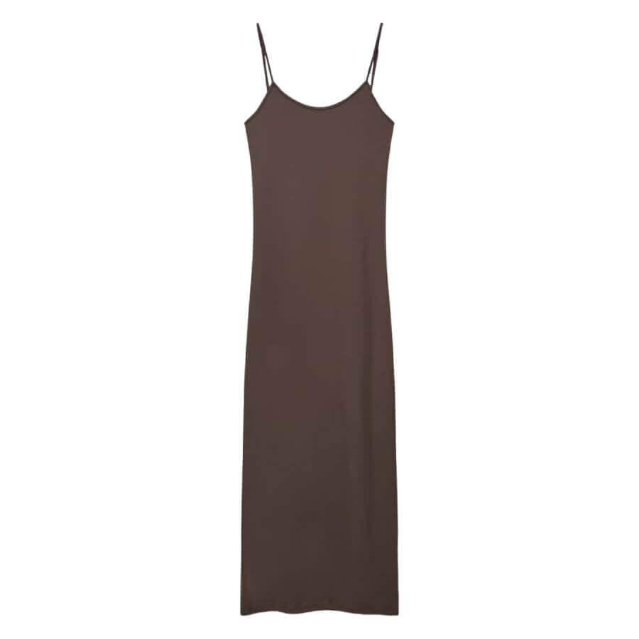 

Платье Pull&Bear Long With Thin Straps, темно-коричневый