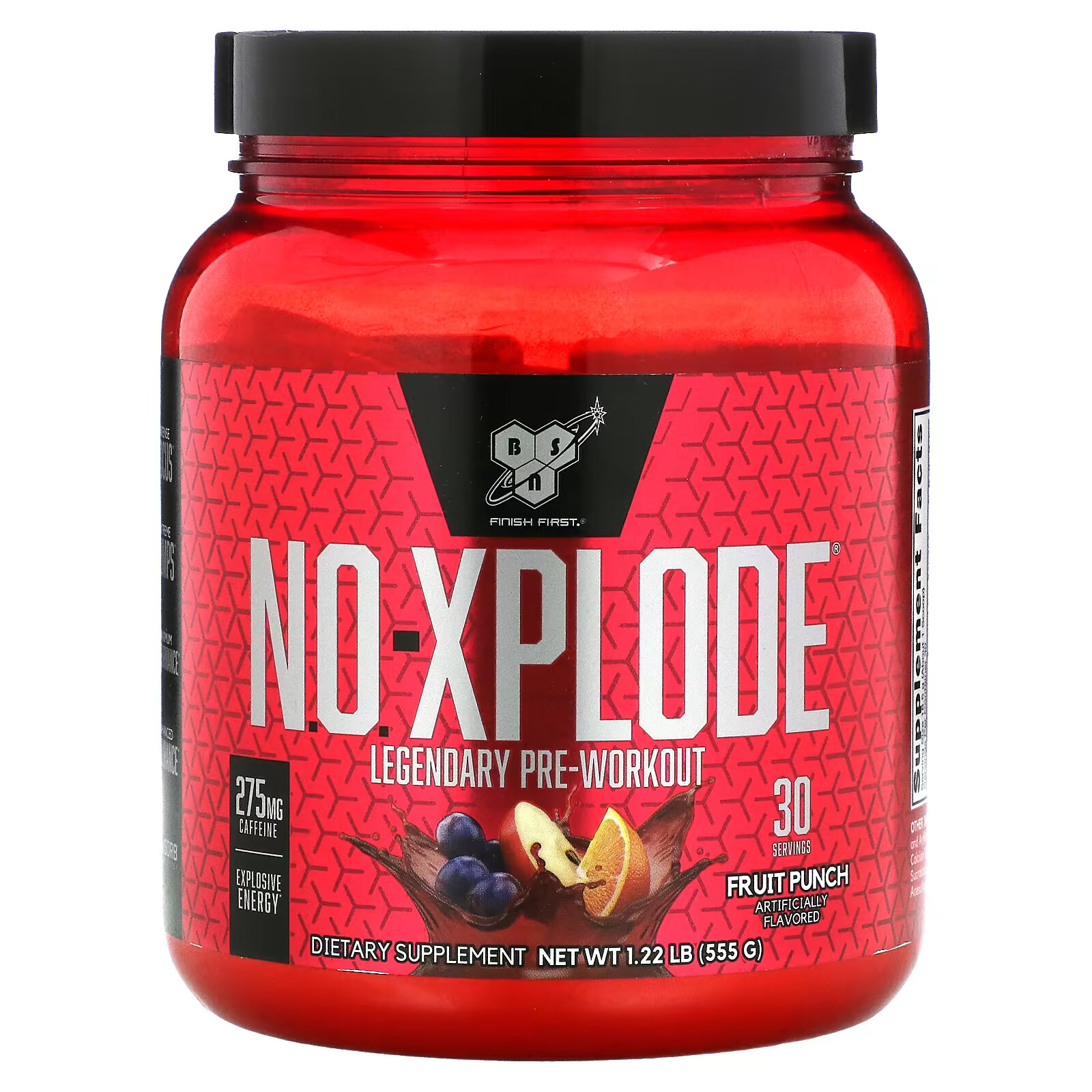 BSN, N.O.-Xplode, Legendary Pre-Workout, со вкусом фруктового пунша, 555 г (1,22 фунта) - фото