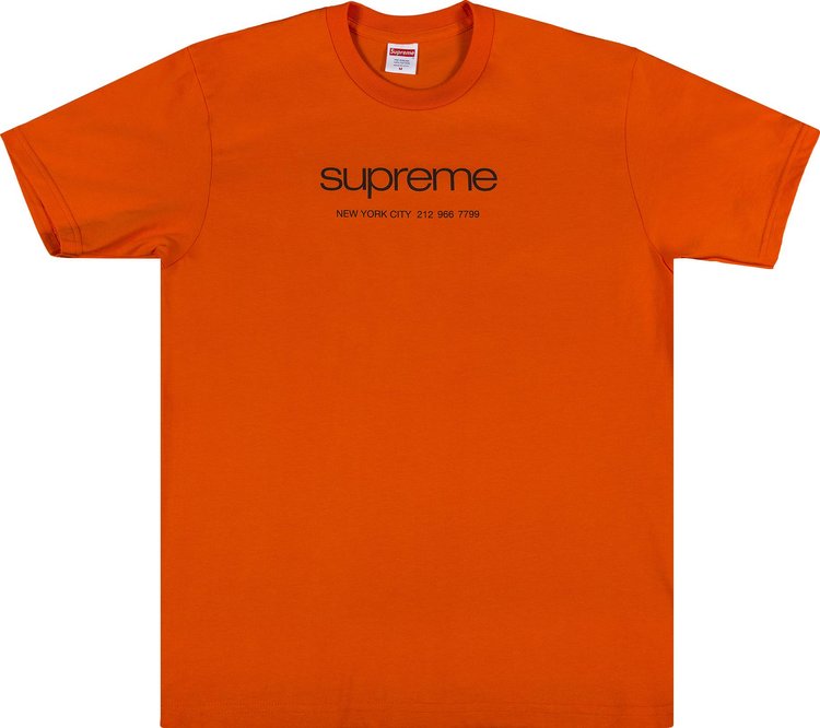 Футболка Supreme Shop Tee 'Orange', оранжевый футболка supreme bling tee burnt orange оранжевый