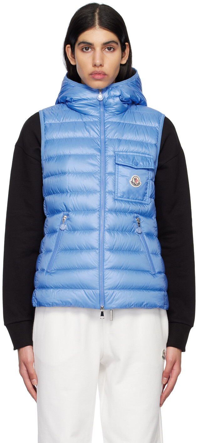 

Синий пуховый жилет Glygos Moncler