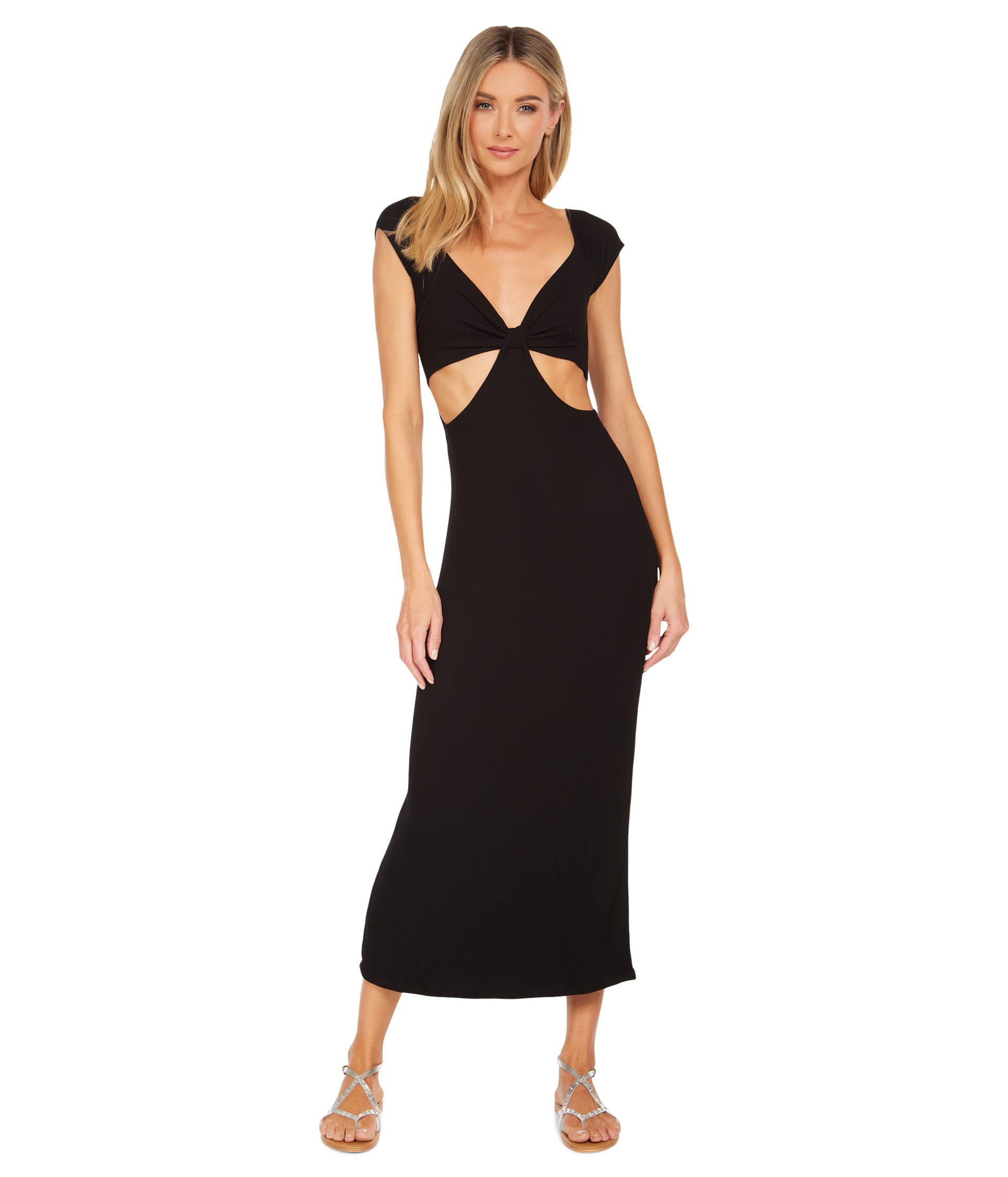 

Платье Michael Lauren, Colvin Long Cutout Dress w/ Side Slit