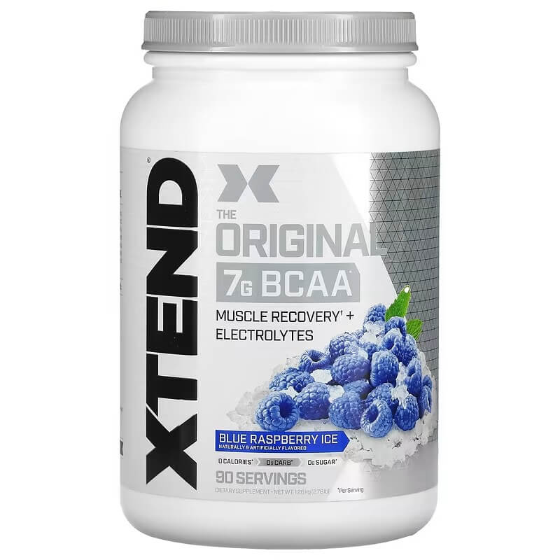 Аминокислоты BCAA Xtend со вкусом голубой малины 7г, 1260 г аминокислоты bcaa xtend со вкусом фруктового пунша 7г 1220 г
