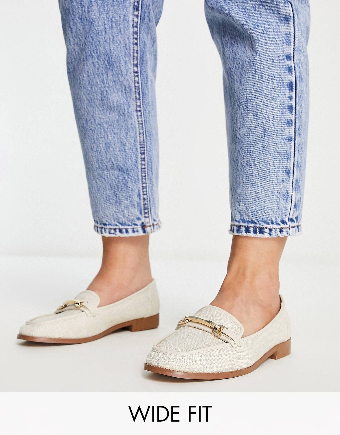 

Мокасины на плоской подошве Verity широкого кроя с отделкой ASOS DESIGN