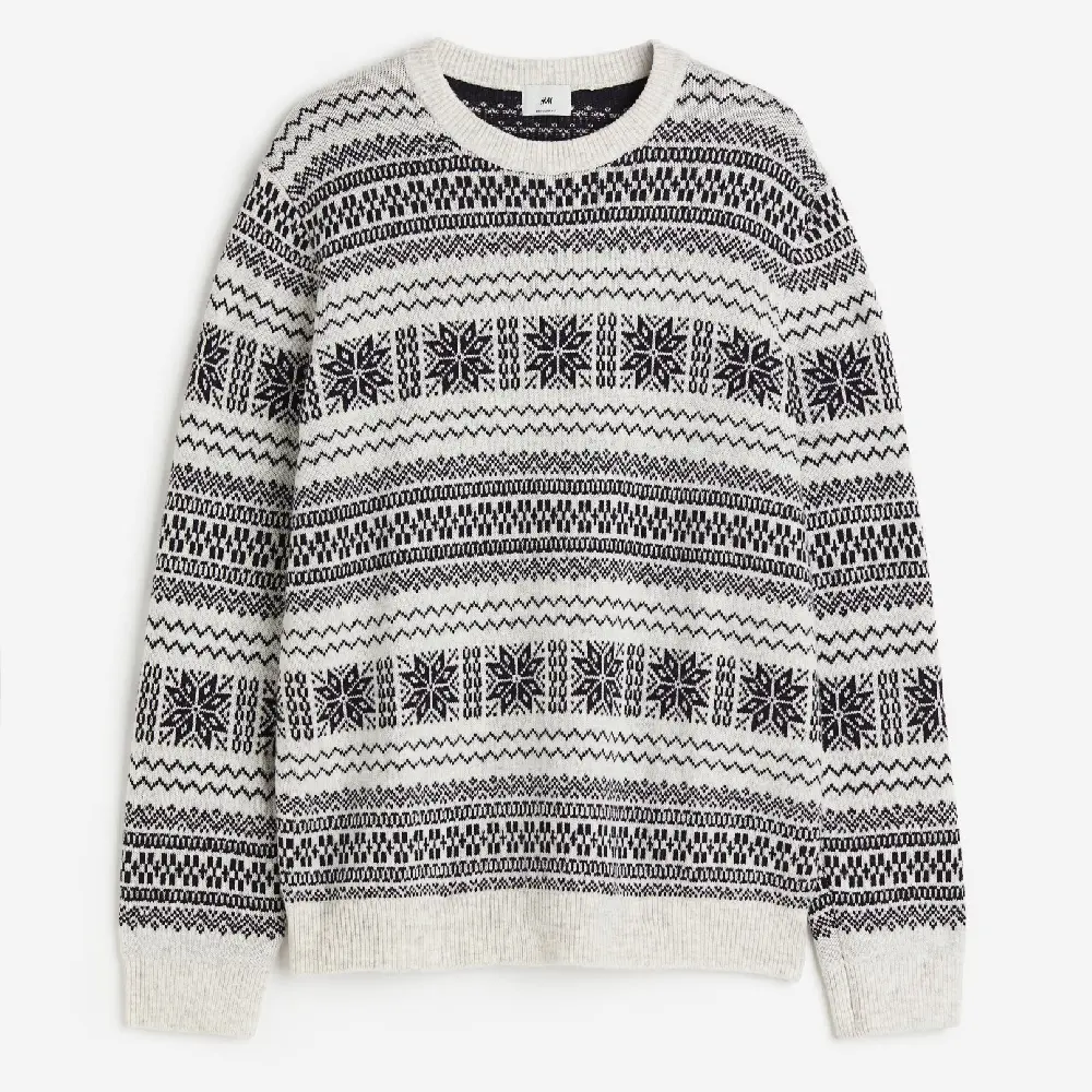 

Свитер H&M Regular Fit Jacquard-knit, белый