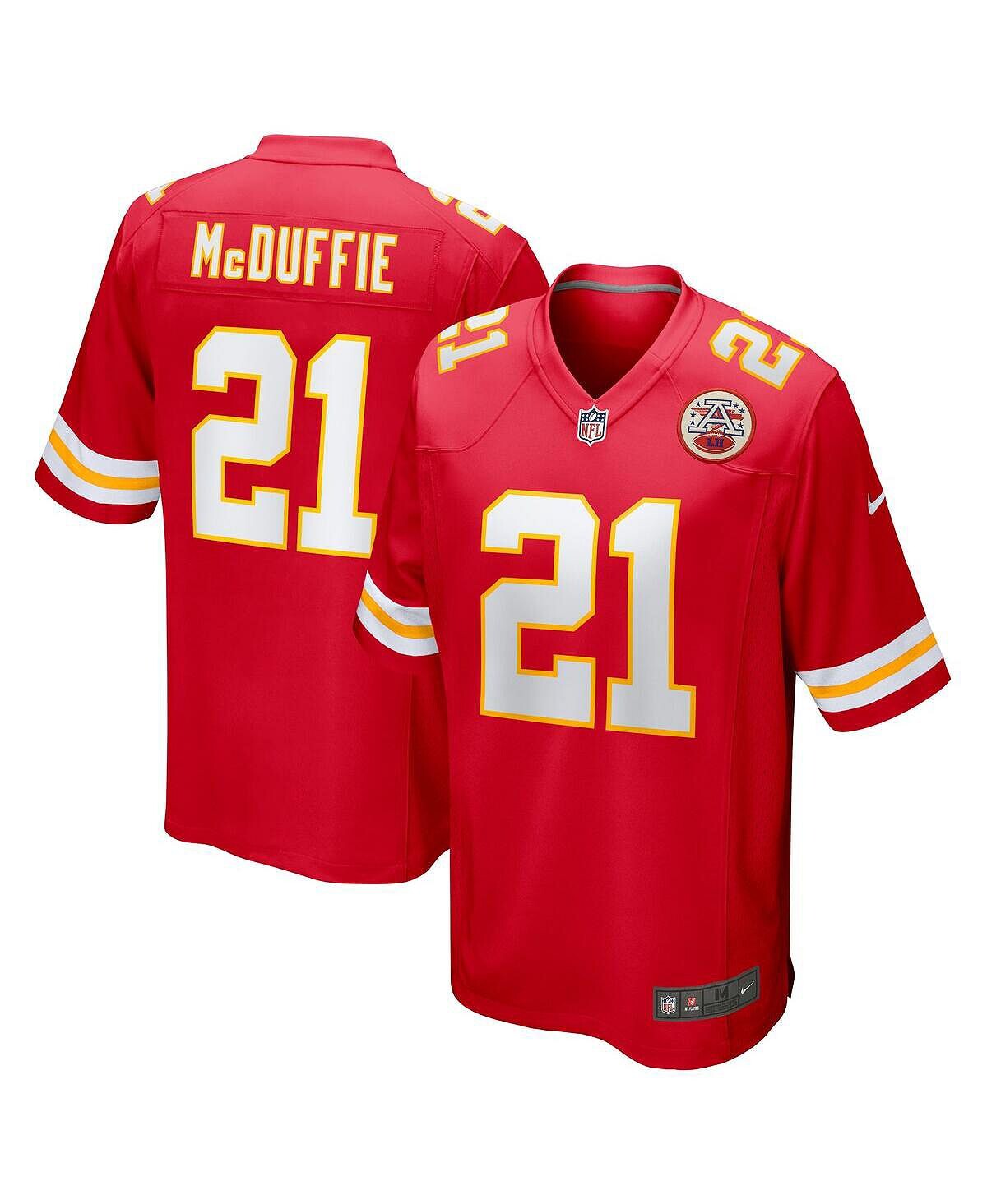 

Мужская футболка trent mcduffie red kansas city chiefs 2022 nfl draft first round game jersey Nike, красный