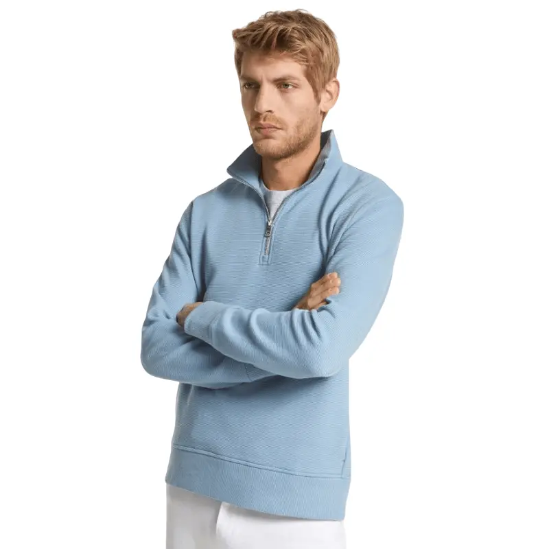 

Свитер Michael Kors Cotton Blend Half-Zip, голубой, Синий