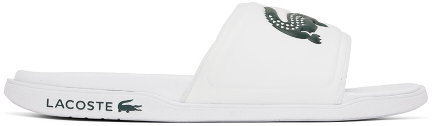 

Белые шлепанцы Croco Dualiste Lacoste