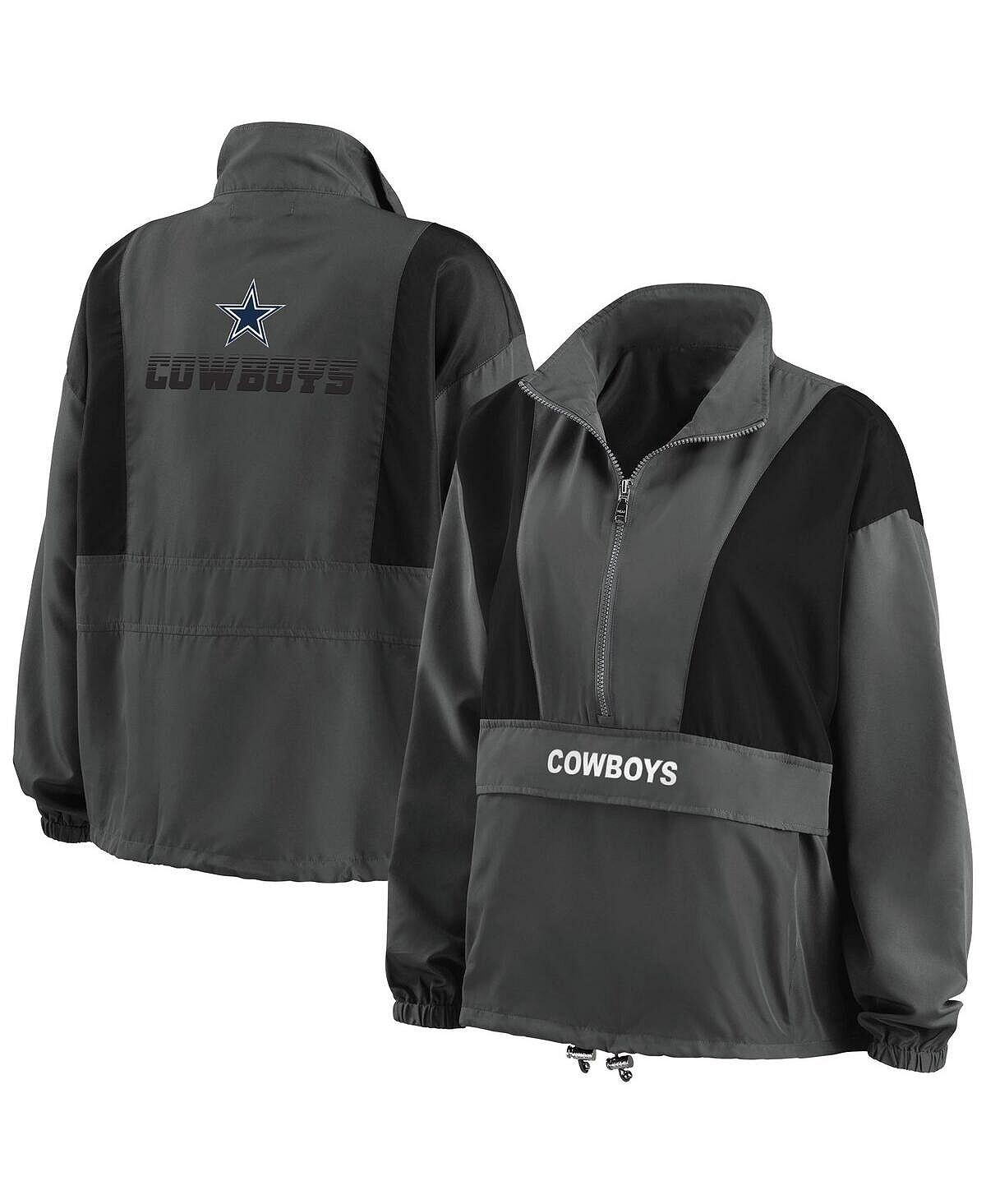 

Женская темно-серая складная куртка с молнией до половины Dallas Cowboys Popover WEAR by Erin Andrews