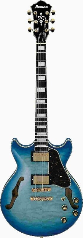 

Ibanez AM93QMJBB Artcore Expressionist Полуакустическая электрогитара Jet BlueBurst