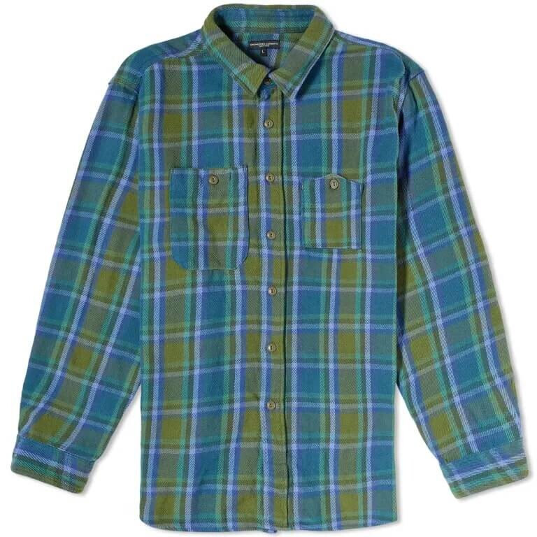 

Рубашка Engineered Garments, зеленый/синий