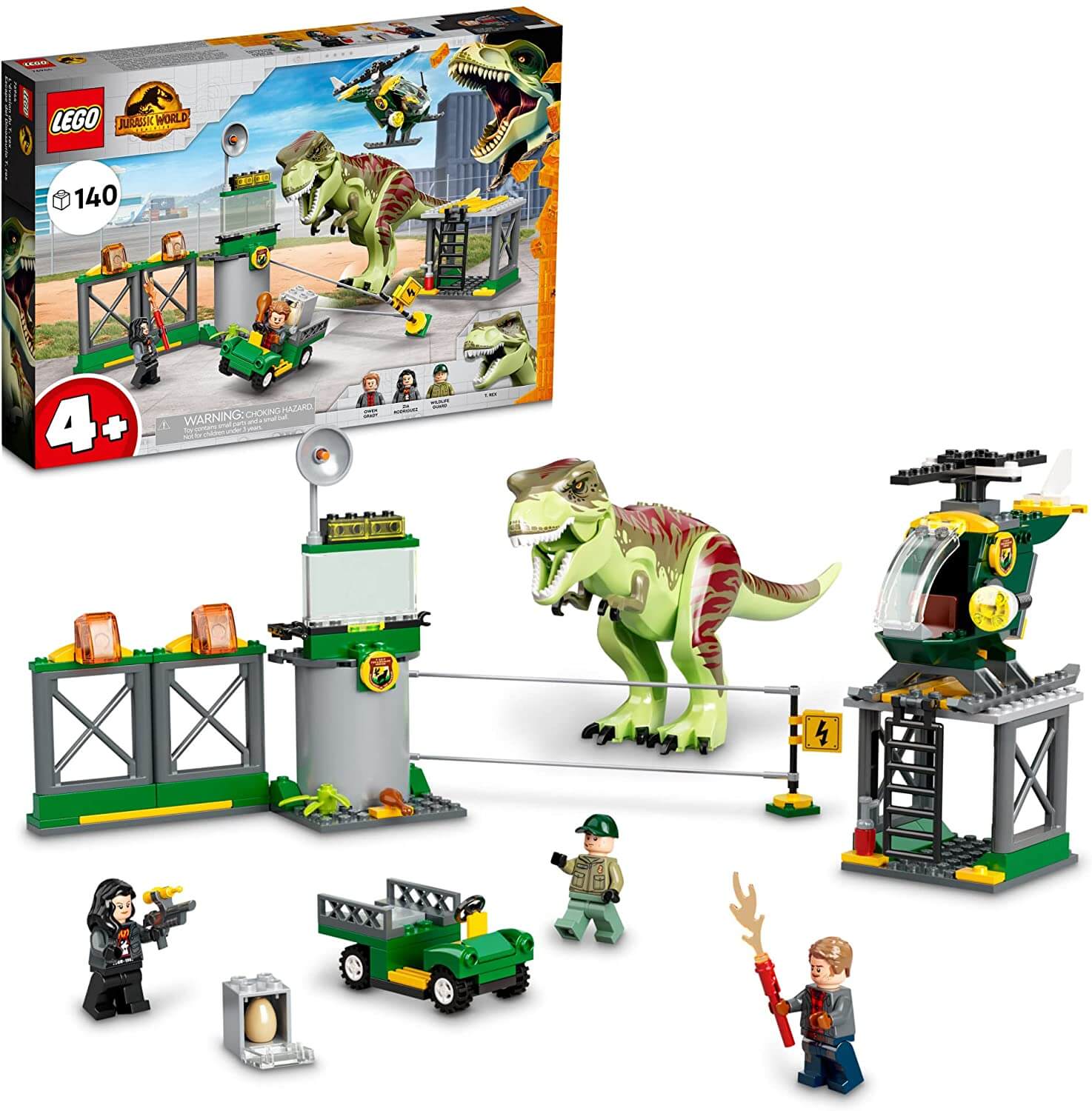 цена Конструктор LEGO Jurassic World T.rex Dinosaur Breakout 76944, 140 деталей