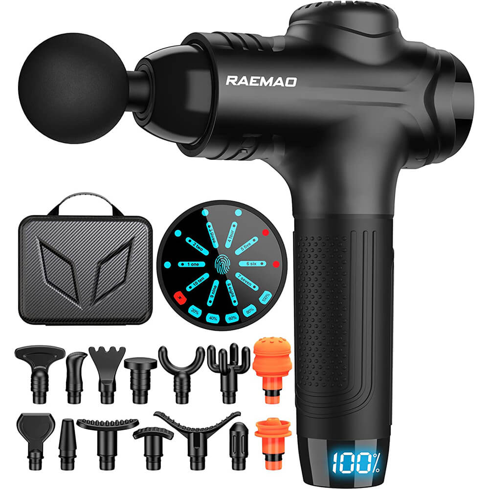 Массажер перкуссионный Raemao Handheld Deep Tissue X6, черный электрический массажный пистолет для глубоких тканей фасциальный массажер для мышц перкуссионный массаж для тела для уменьшения боли в о