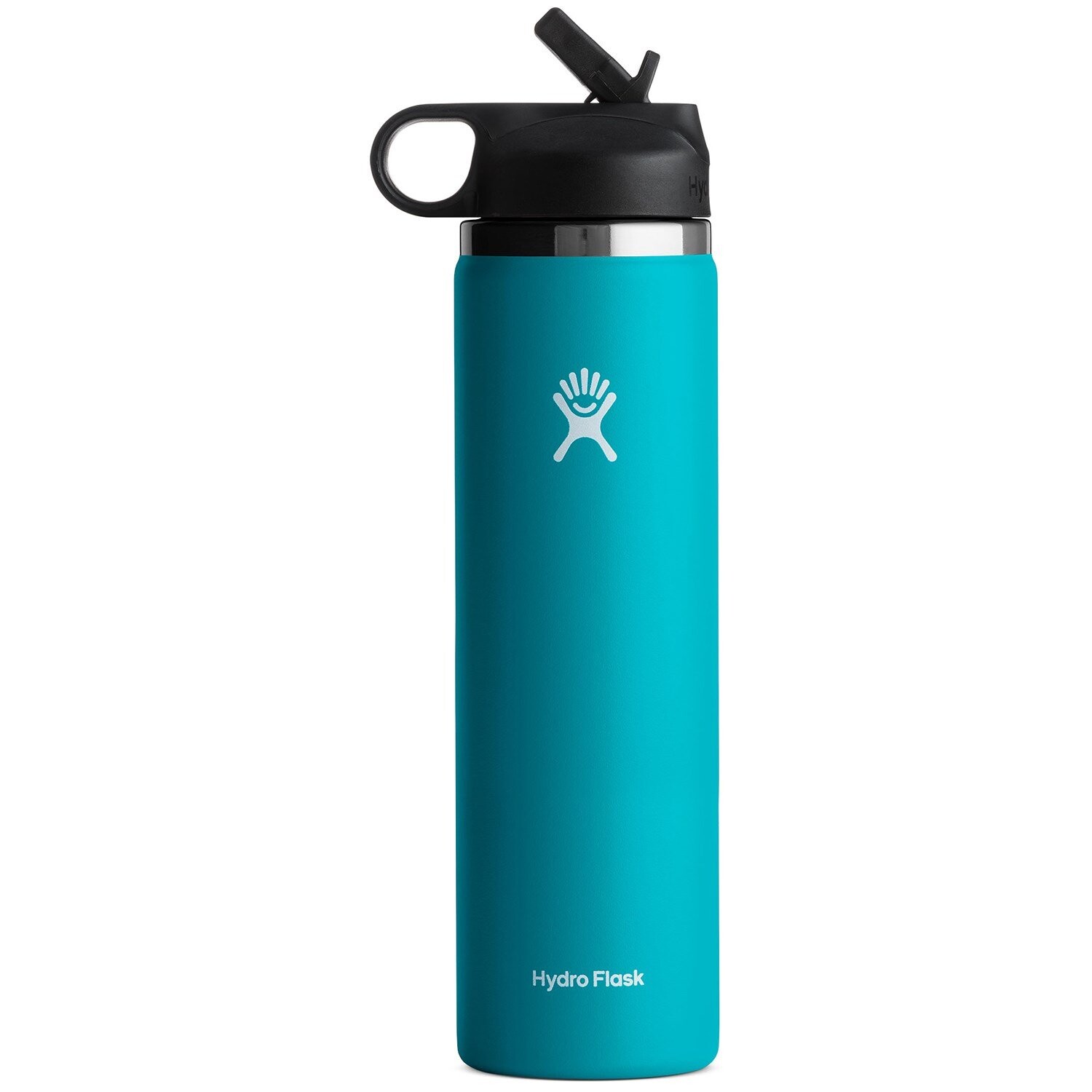 

Hydro Flask Бутылка для воды с широкой горловиной и соломенной крышкой на 24 унции, laguna