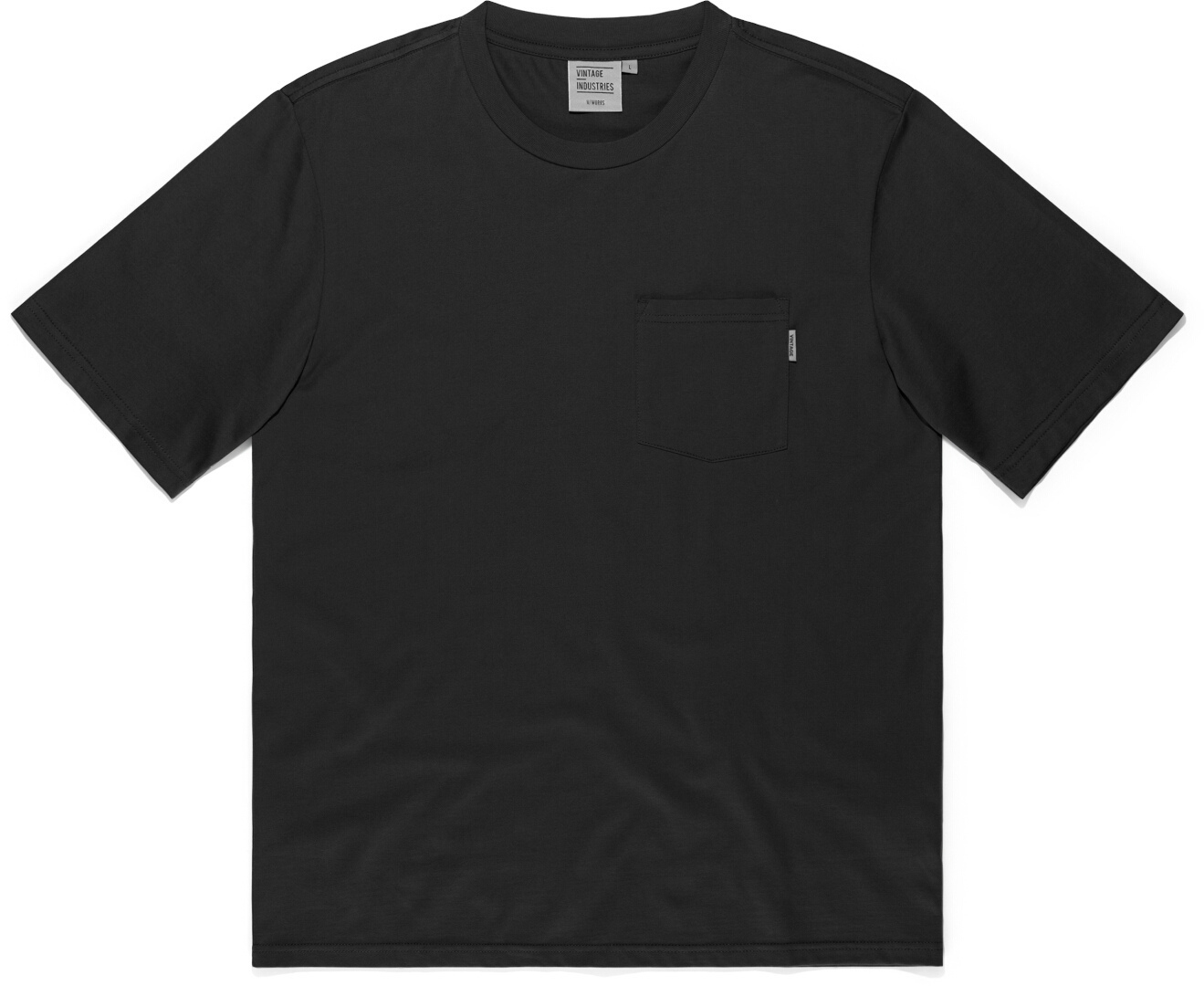 Футболка Vintage Industries Gray Pocket, черная рубашка vintage industries grant pocket с длинным рукавом черная