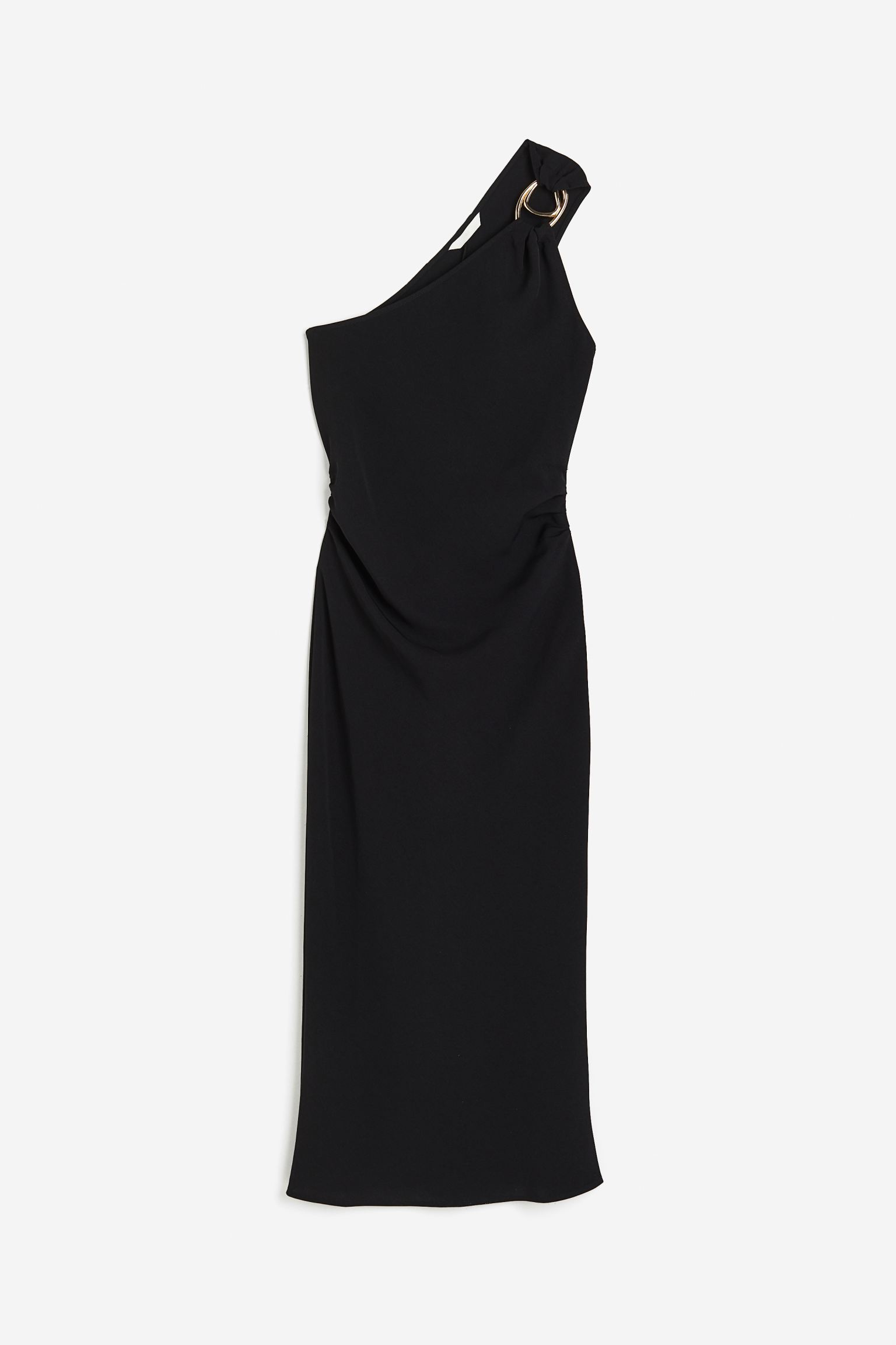 Платье H&M One-shoulder, черный