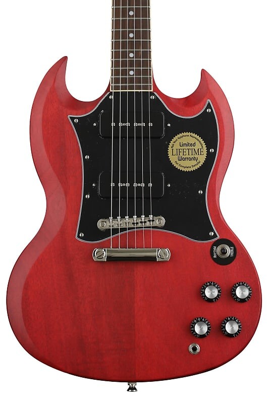

Электрогитара Epiphone SG Classic Worn P-90s - Worn Cherry EGS9CWCHNH1