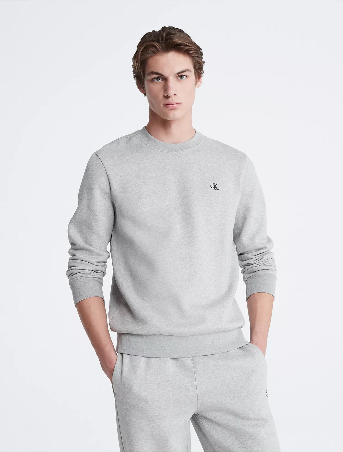 

Свитшот Calvin Klein Archive Logo Fleece Crewneck, серый