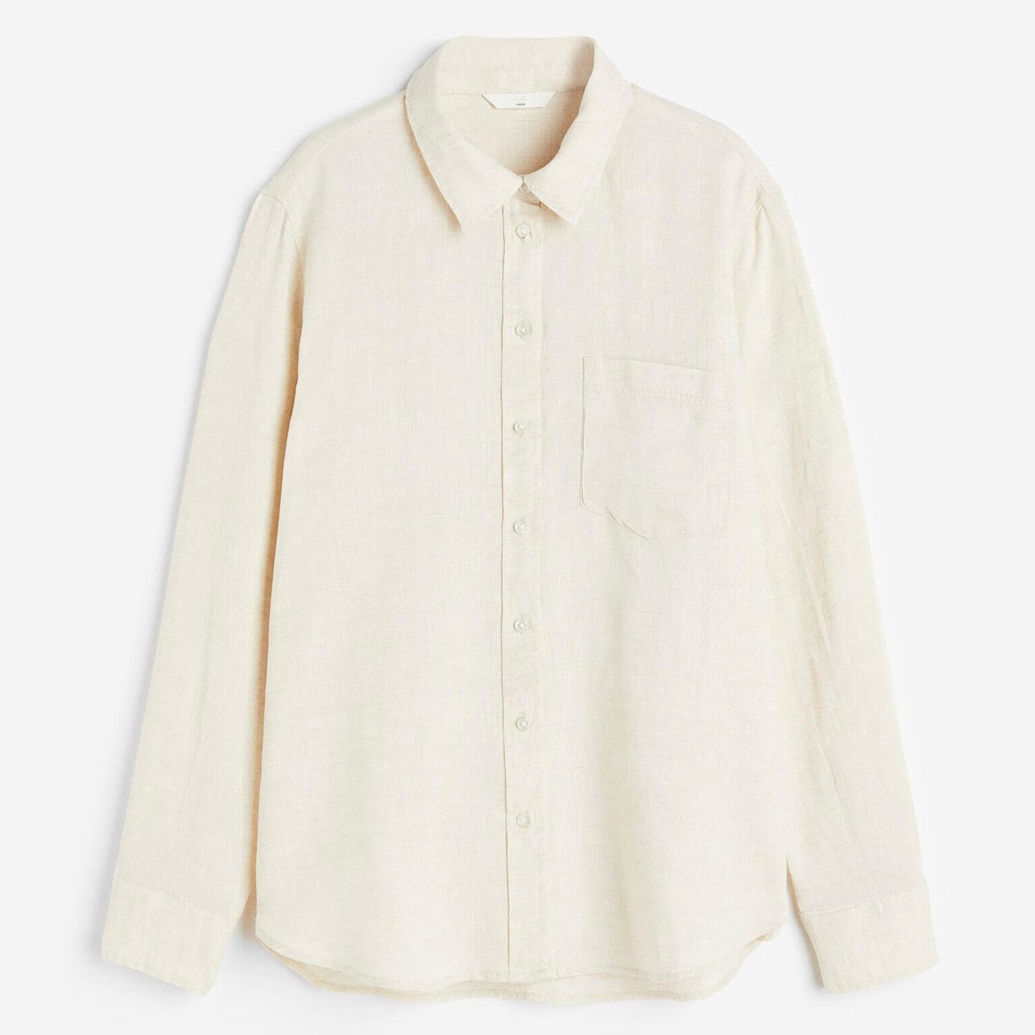 

Рубашка H&M Linen, светло-серый