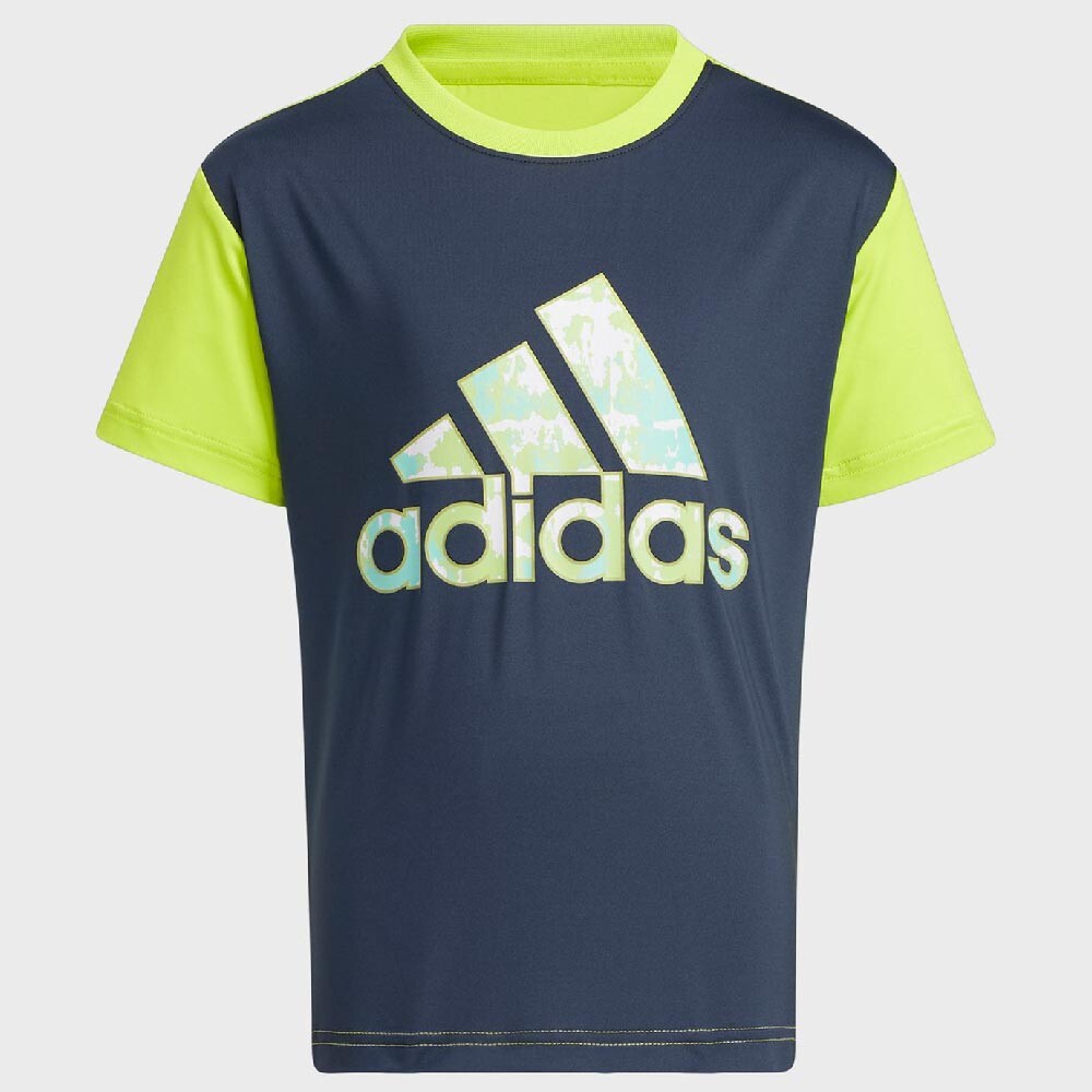 

Футболка adidas Kids 3 Stripes Logo Graphic, зеленый/темно-синий