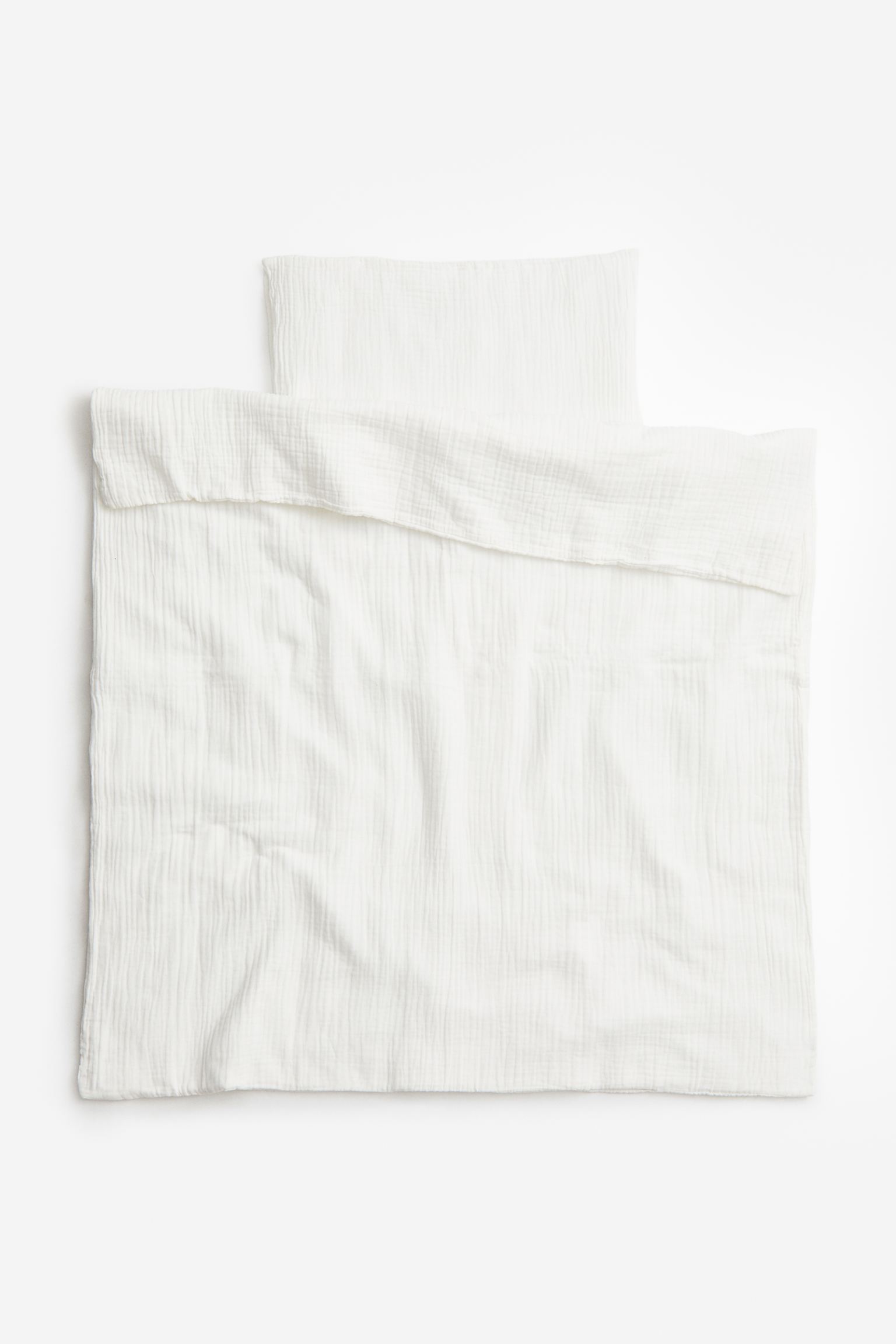 Комплект односпального постельного белья H&M Home Muslin Crib, белый