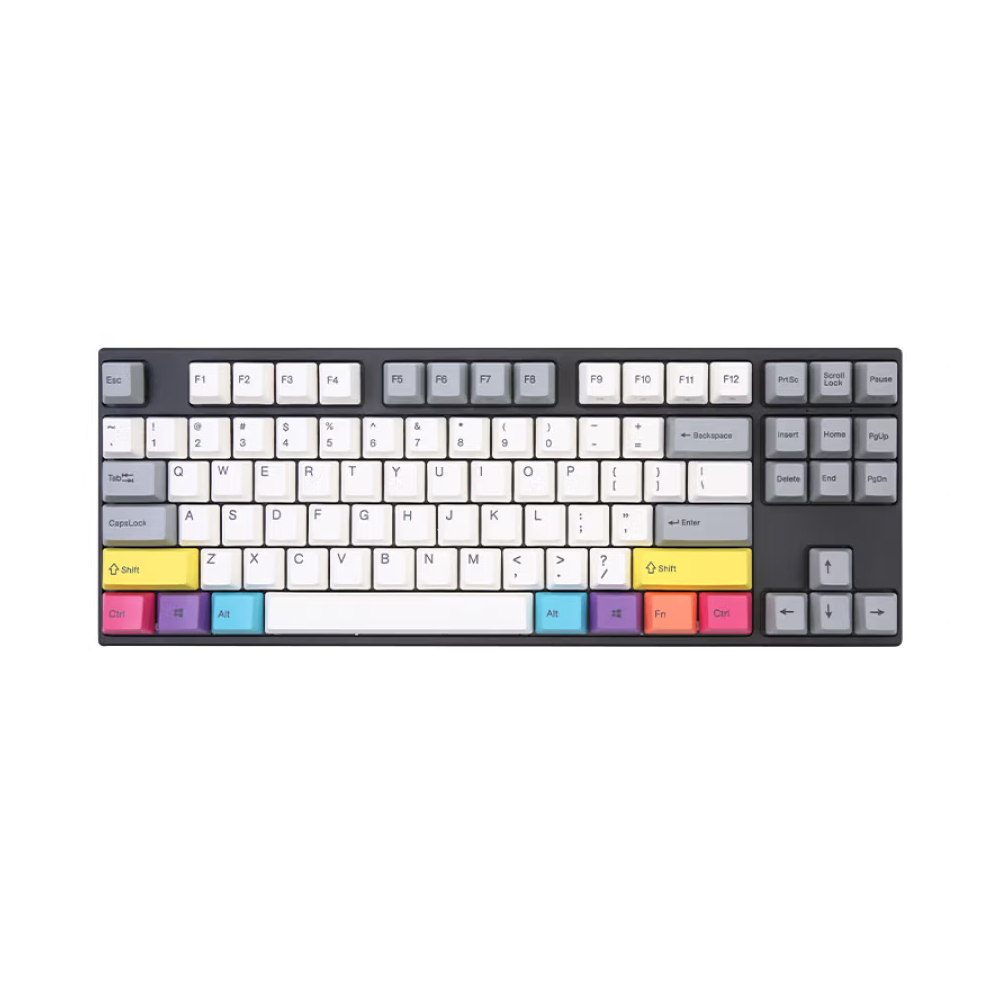 Механическая игровая проводная клавиатура Varmilo CMYK 87, EC V2 Iris, белый/черный, английская раскладка игровая клавиатура varmilo beijing opera v2 87 a23a028d3a0a06a025
