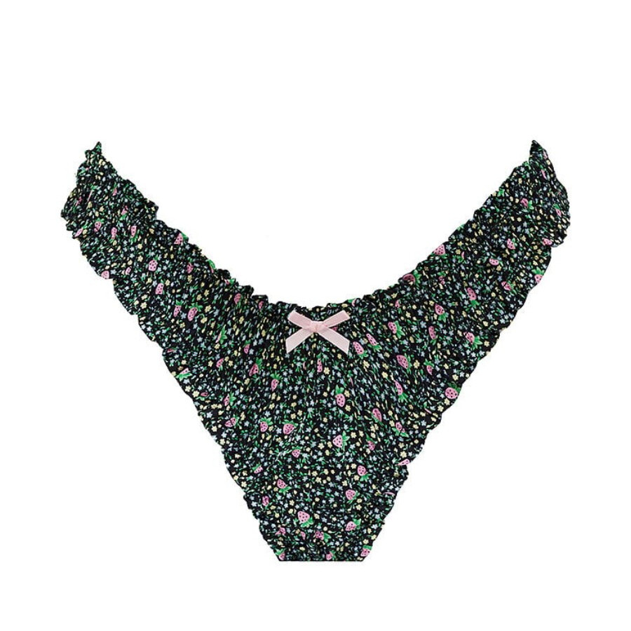 

Трусы For Love & Lemons Farrah, черный / мультиколор