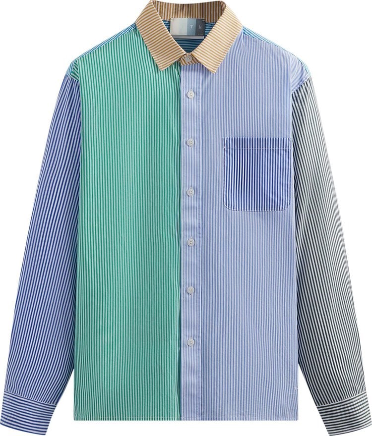 Рубашка Kith Striped Berkeley Button Down Shirt 'Prestige', разноцветный - фото