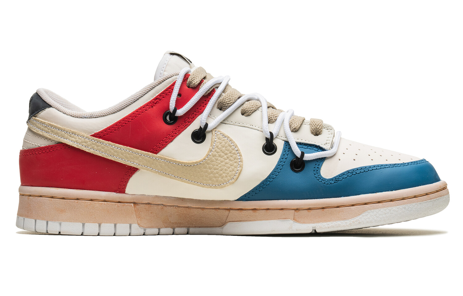 

Кроссовки Nike Dunk Skateboarding Shoes Men Low-top Blue/beige/red, красный