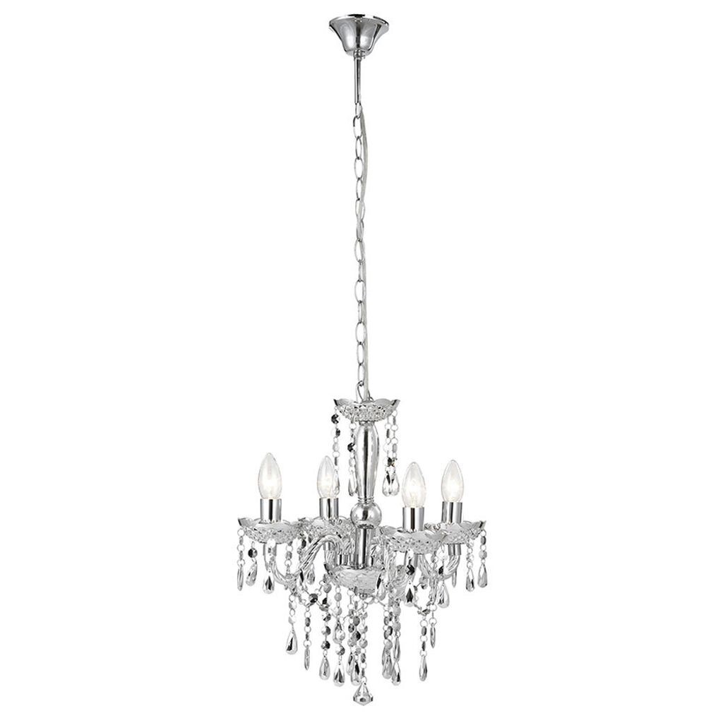 

Люстра, люстра, серебро, кристаллы, 4 лампы, H 135см Globo Lighting