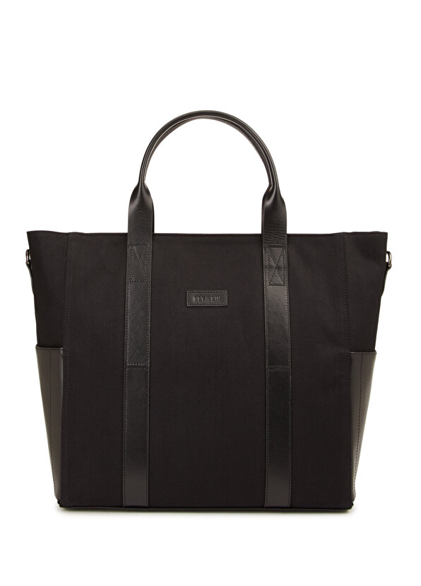 Женская холщовая сумка с черным логотипом Beymen