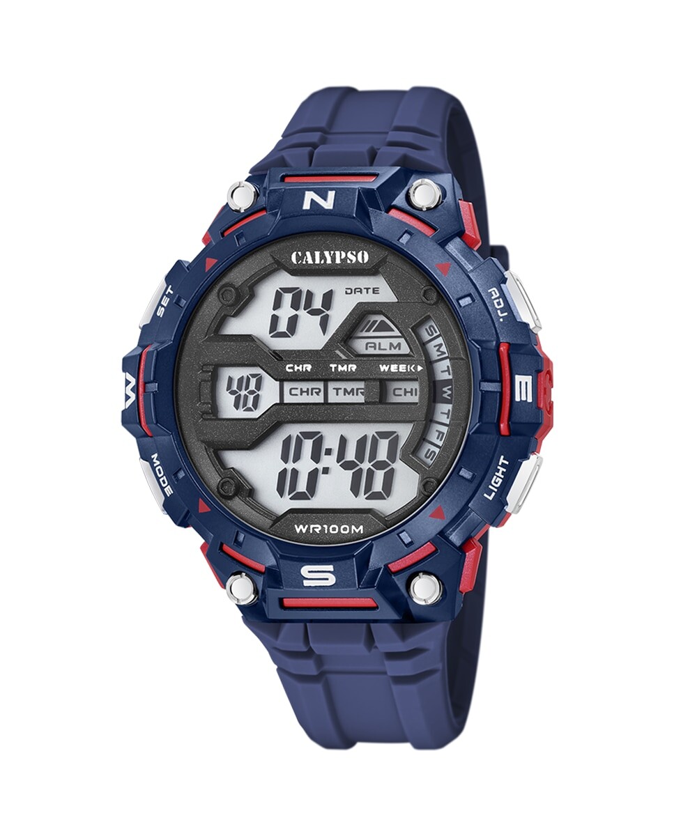 

K5815/2 Digital For Man синие резиновые мужские часы Calypso, синий
