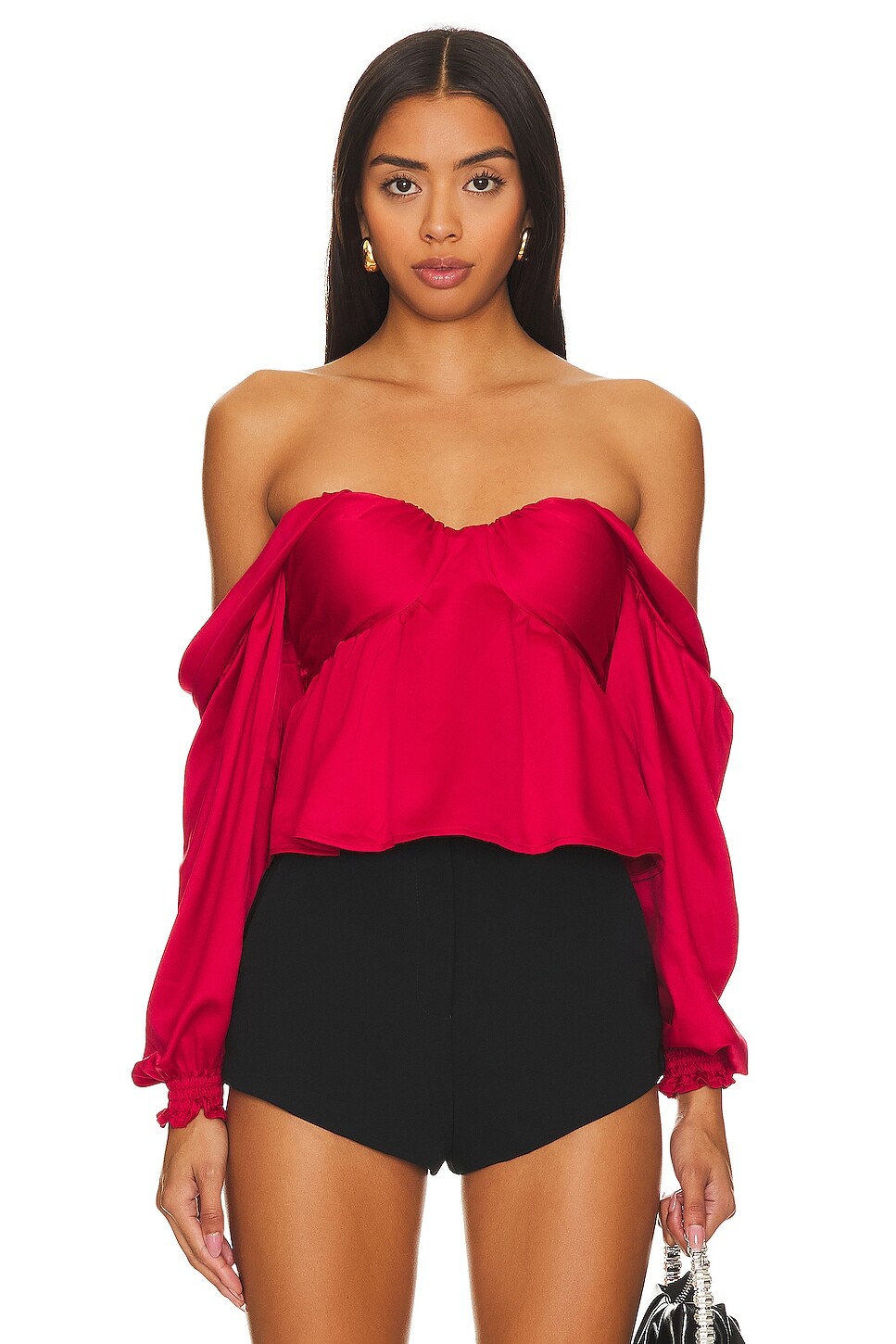

Блузка House of Harlow 1960 x REVOLVE Burna, красный