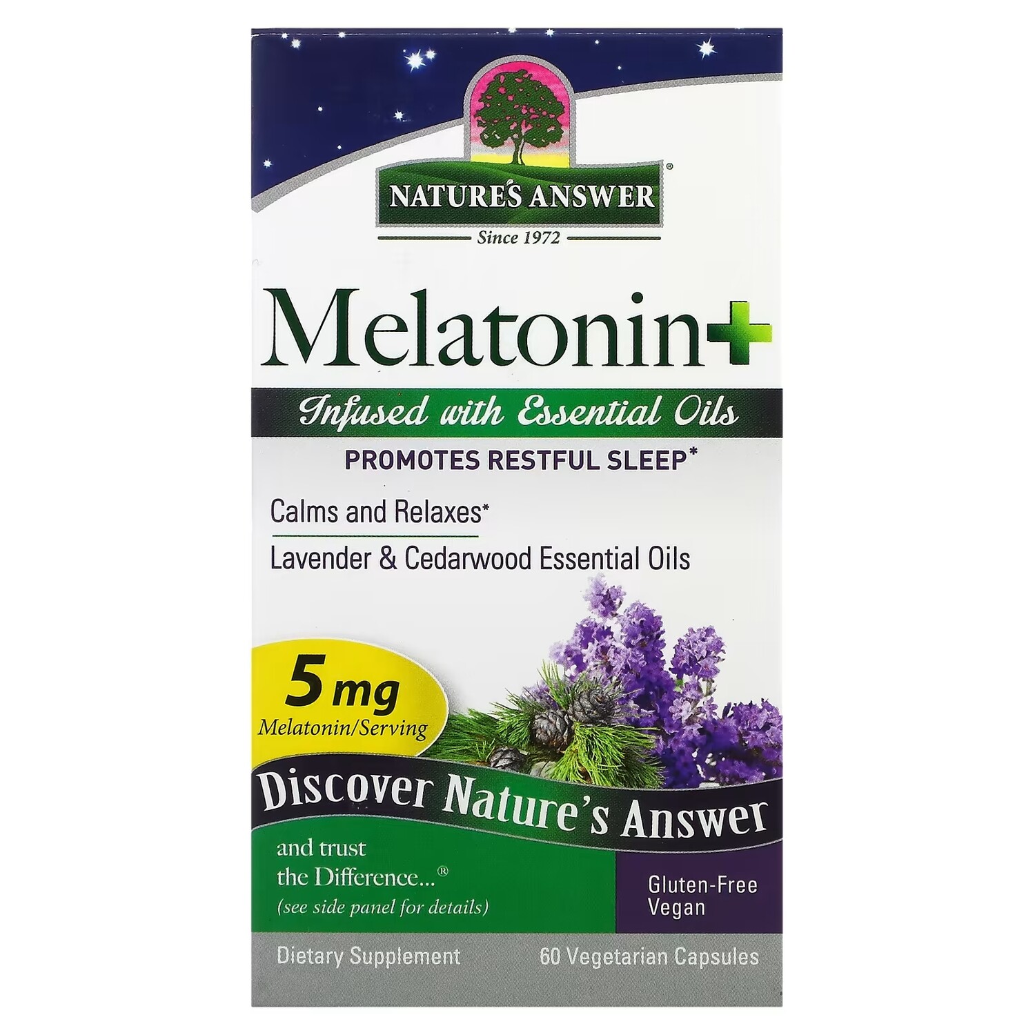 

Мелатонин Nature's Answer, 60 вегетарианских капсул