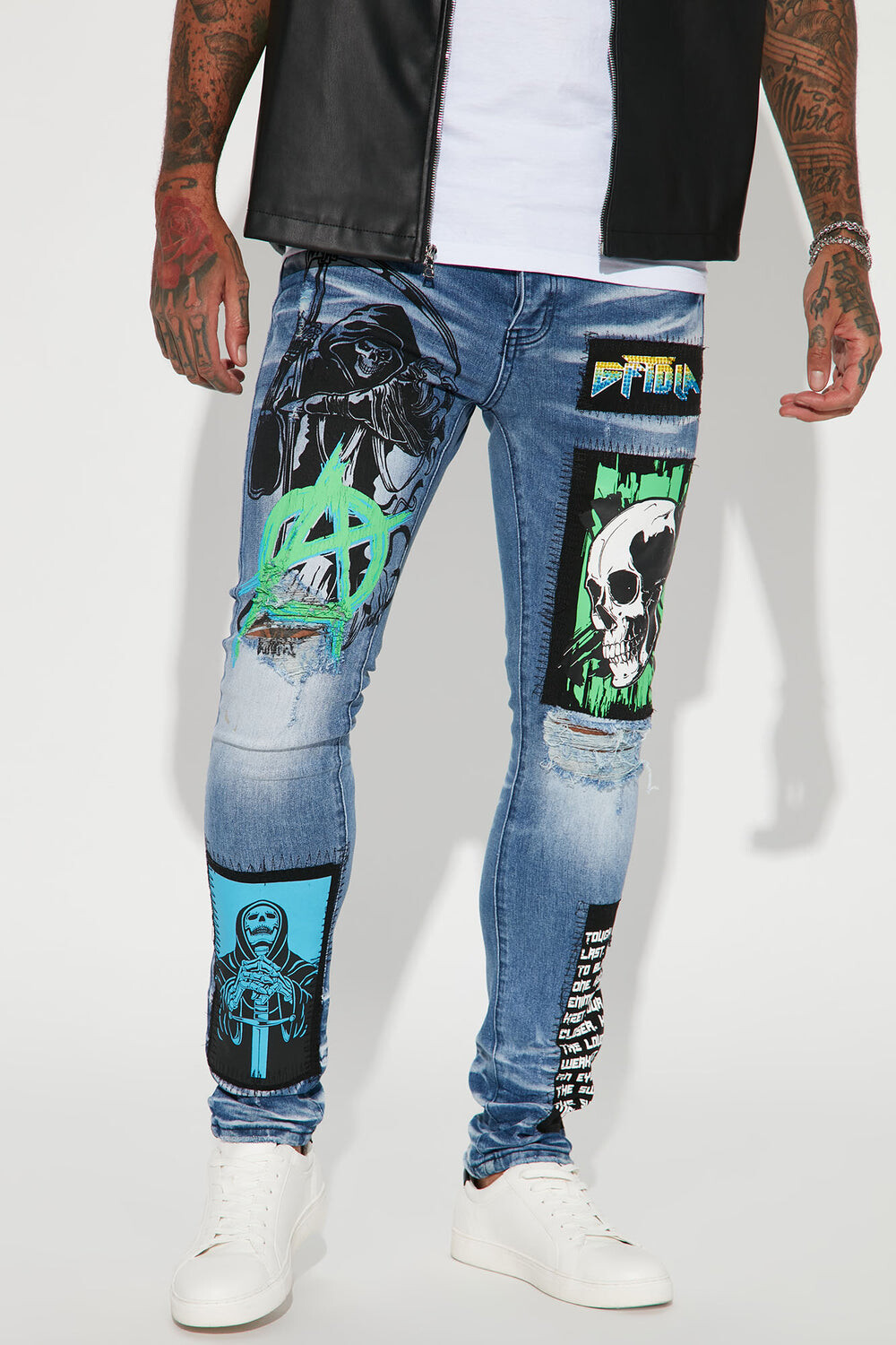 

Джинсы скинни Fashion Nova RAYGRIM, синий