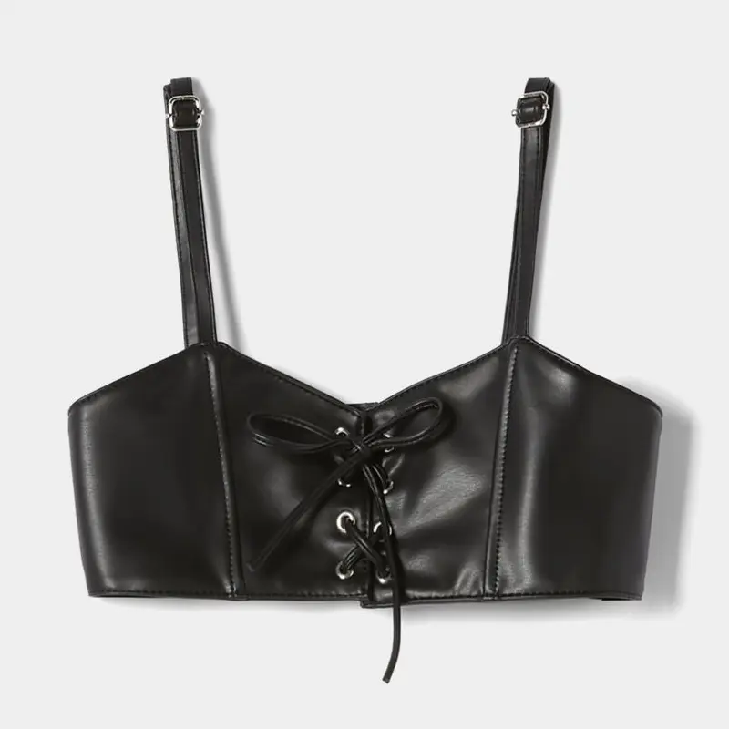 

Корсет Bershka Lace-up Top, черный
