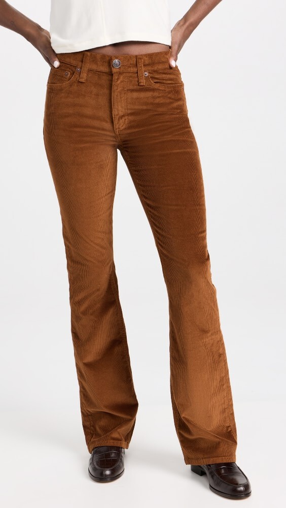 

Брюки Rag & Bone Peyton Cord Mid Rise, золотой