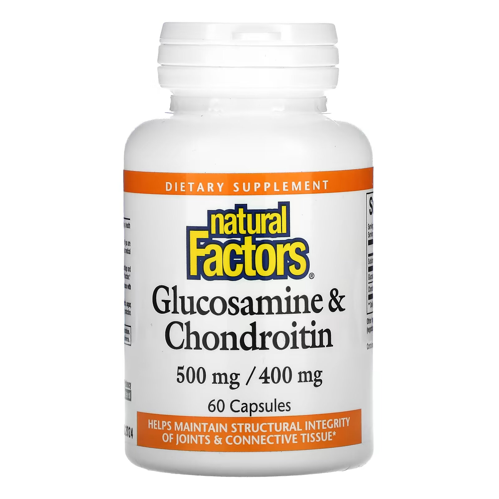 Natural Factors, Глюкозамин 500 мг, хондроитин 400 мг, 60 капсул natural factors глюкозамин 500 мг хондроитин 400 мг 60 капсул