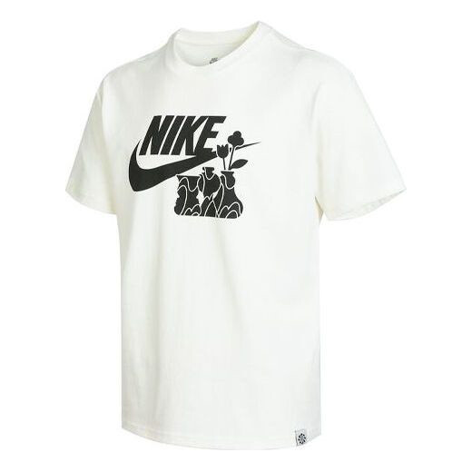 

Футболка Men's Nike Logo Flowers White T-Shirt DQ1009-133, белый